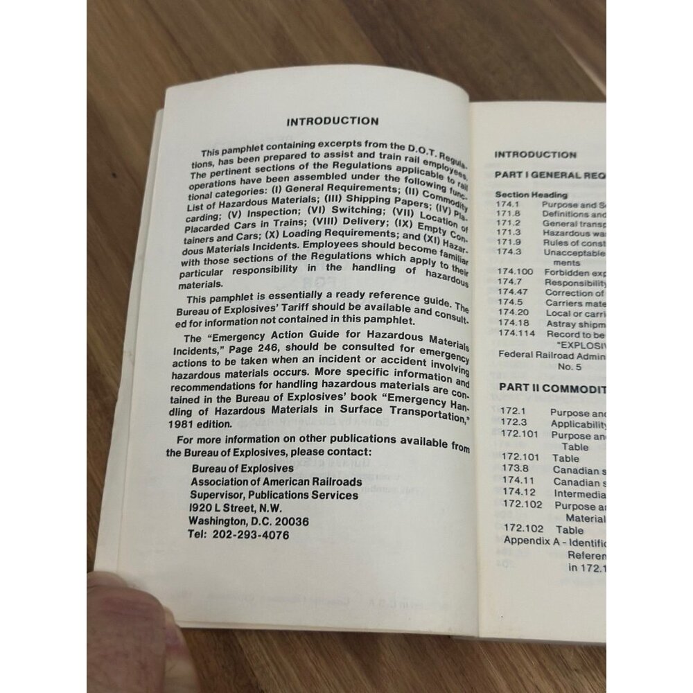 Hazardous Materials Regulations Excerpted For Railroad Employees BE Pamphlet 20 - Picture 12 of 16